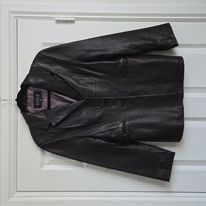 Siena studio brown blazer leather jacket